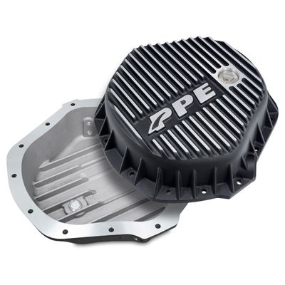 PPE Diesel 138051010 Heavy Duty Aluminum Rear Differential Cover GM/Dodge 2500HD/3500HD Brushed for 2001-Present