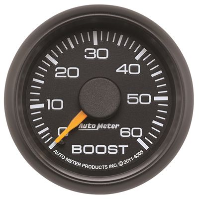 GAUGE; BOOST; 2 1\/16in.; 60PSI; MECHANICAL; GM FACTORY MATCH