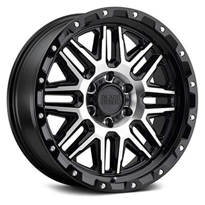 Black Rhino 48-253833 Alamo 17x9 Wheel, 6x135, +12mm, Black/Machined, 17 Inch
